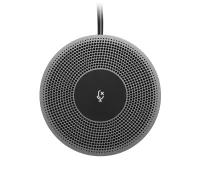 Logitech Expansion Microphone for MEETUP camera, Microphone Type: Mono, wideband, noise canceling; LED indicator confirms video streaming, microphone mute, on-hold, and Bluetooth pairing, etc; Buttons / Switch: Microphone mute; Cable length 6 m