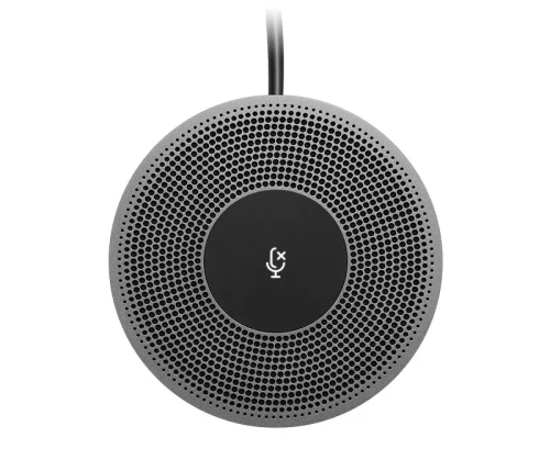Logitech Expansion Microphone for MEETUP camera, Microphone Type: Mono, wideband, noise canceling; LED indicator confirms video streaming, microphone mute, on-hold, and Bluetooth pairing, etc; Buttons / Switch: Microphone mute; Cable length 6 m