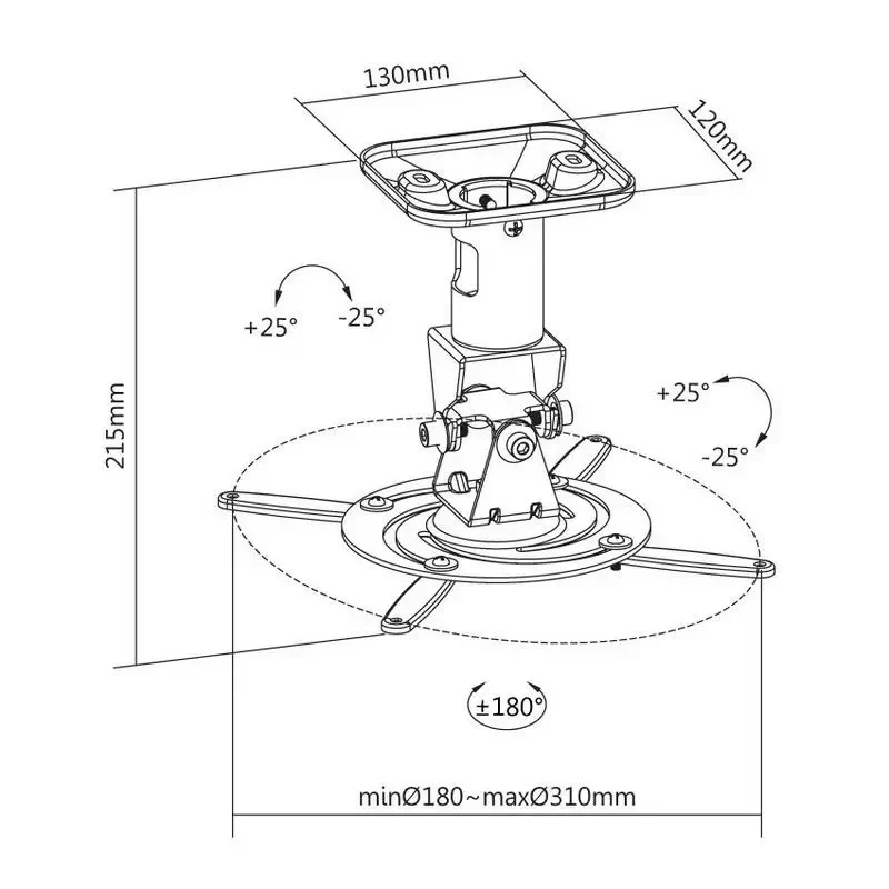 Ceiling Mount Reflecta Supvex, White 3