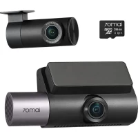 Car Front and Rear Dash Cam Set 70mai T800 + Rear Cam RC24, Black