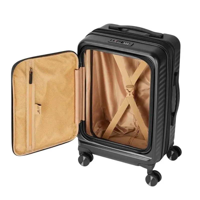 RIVACASE 8180 black Clark-ECO Hardshell carry-on hand cabin luggage 20"/34L 9