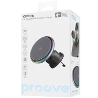 Car Mount With Wireless Charger Proove Icecore Qi2 15W, Gray 5