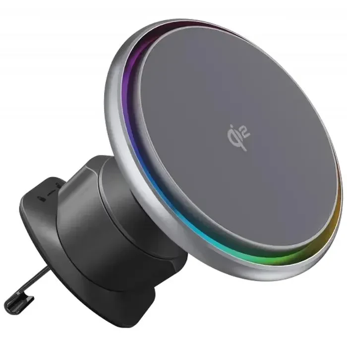 Car Mount With Wireless Charger Proove Icecore Qi2 15W, Gray 2