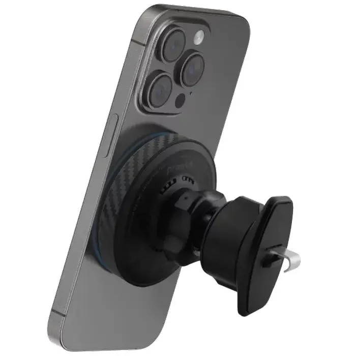 Car Mount With Wireless Charger Proove Graphite Circle Qi2 15W, Black 2