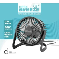 Fan Cellularline Desk Breeze, Black 4