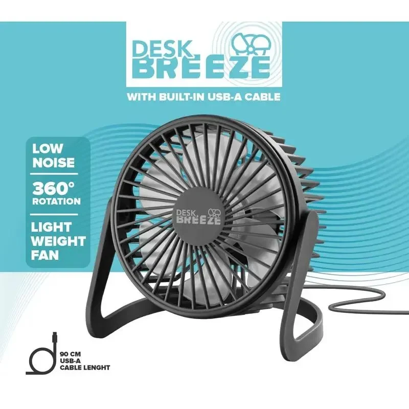 Fan Cellularline Desk Breeze, Black 4