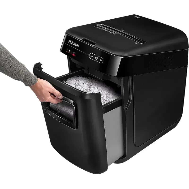 Fellowes  AutoMax™200M, DIN Level P-5, Cross 4х38mm, Paper feeder: 200sheets, Vol.32 lit. Paper Clip 4