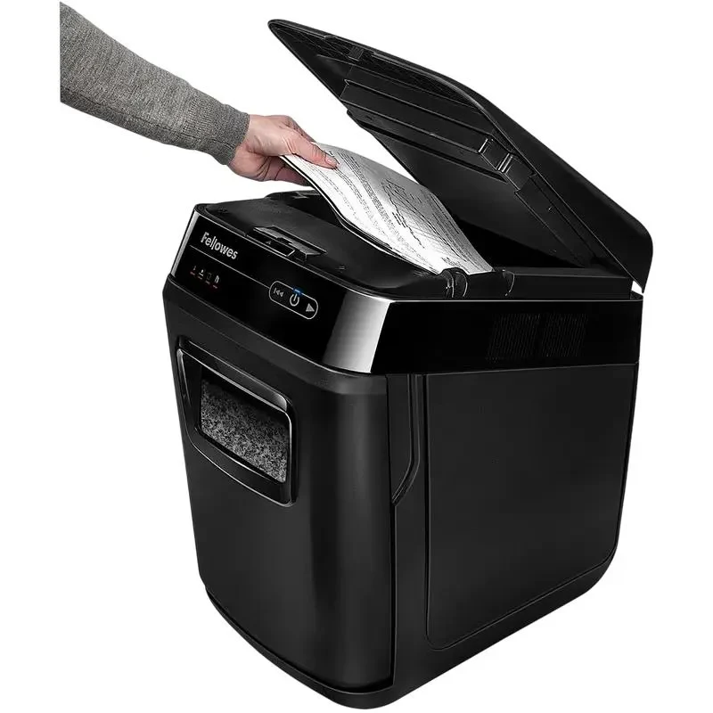 Fellowes  AutoMax™200M, DIN Level P-5, Cross 4х38mm, Paper feeder: 200sheets, Vol.32 lit. Paper Clip 3