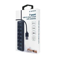 USB Hub Gembird UHB-U3P7P-01, Black 2