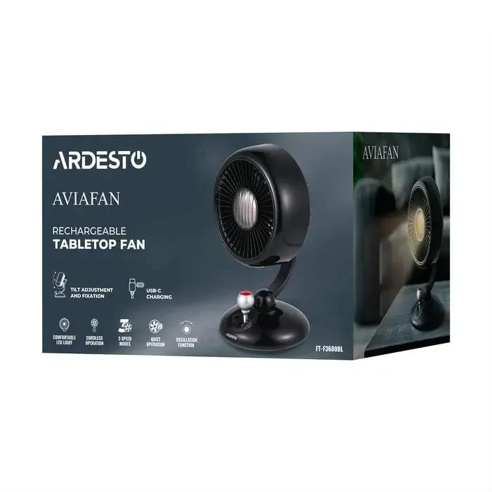 Fan Ardesto FT-F3600BL, Black 4