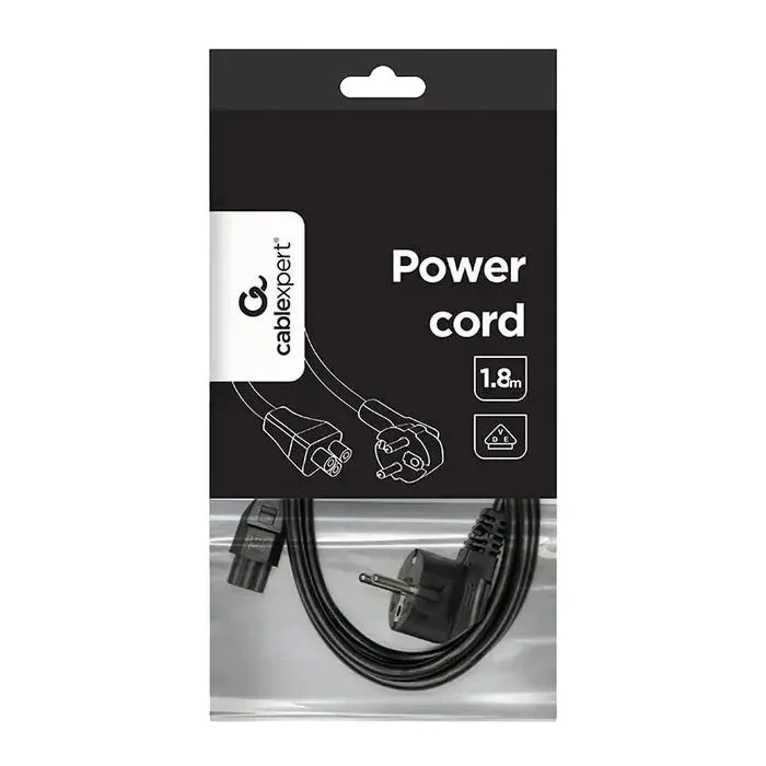 Power Cord Cablexpert PC-186-ML12, 1.8 m, Black 2