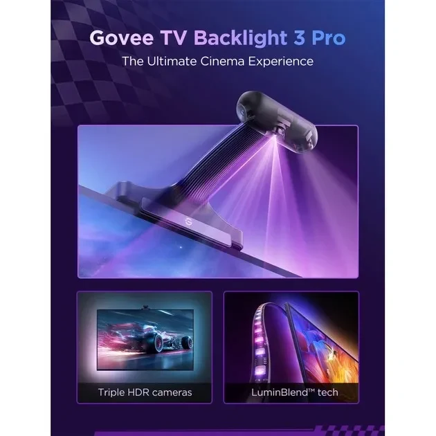 GOVEE RGBIC Envisual TV Backlight T3 Pro with Three Cameras (75”-85”) 3