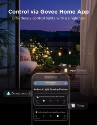 Sir de luminite de exterior pe paterii solare GOVEE RGBIC 6