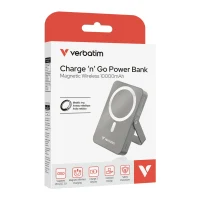 Power Bank Magnetica Wireless cu suport Verbatim Charge'n'Go / 10000 mAh / Gray 3