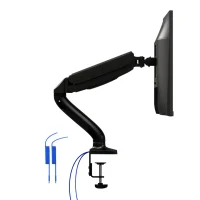 Arm for 1 monitors 13”-31.5” -  AOC AS110DX with integrated USB Hub, Black, USB Hub: USB-C + USB3.0, Desk Clamp/Grommet, Aluminum structure, Gas spring, Height adjustment, Max.Load: 2-9kg, Tilt: '-90°~+85°, Swivel:180°, Rotation:360°, Hidden cable management, VESA 75/100 6