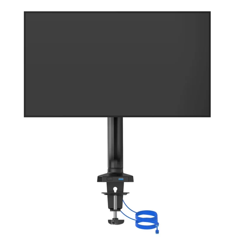 Arm for 1 monitors 13”-31.5” -  AOC AS110DX with integrated USB Hub, Black, USB Hub: USB-C + USB3.0, Desk Clamp/Grommet, Aluminum structure, Gas spring, Height adjustment, Max.Load: 2-9kg, Tilt: '-90°~+85°, Swivel:180°, Rotation:360°, Hidden cable management, VESA 75/100 3