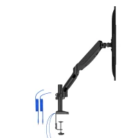 Arm for 2 monitors 13”-31.5” -  AOC AD110DX with integrated USB Hub, Black, USB Hub: USB-C + USB3.0, Desk Clamp/Grommet, Aluminum structure, Gas spring, Height adjustment, Max.Load: 2-9kg, Tilt: '-90°~+85°, Swivel:180°, Rotation: 360°, Hidden cable management, VESA 75/100 4