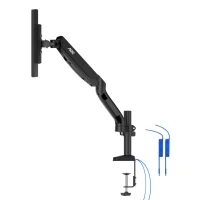 Arm for 2 monitors 13”-31.5” -  AOC AD110DX with integrated USB Hub, Black, USB Hub: USB-C + USB3.0, Desk Clamp/Grommet, Aluminum structure, Gas spring, Height adjustment, Max.Load: 2-9kg, Tilt: '-90°~+85°, Swivel:180°, Rotation: 360°, Hidden cable management, VESA 75/100 5