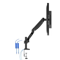 Arm for 2 monitors 13”-31.5” -  AOC AD110DX with integrated USB Hub, Black, USB Hub: USB-C + USB3.0, Desk Clamp/Grommet, Aluminum structure, Gas spring, Height adjustment, Max.Load: 2-9kg, Tilt: '-90°~+85°, Swivel:180°, Rotation: 360°, Hidden cable management, VESA 75/100 7