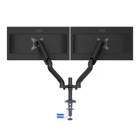 Arm for 2 monitors 13”-31.5” -  AOC AD110DX with integrated USB Hub, Black, USB Hub: USB-C + USB3.0, Desk Clamp/Grommet, Aluminum structure, Gas spring, Height adjustment, Max.Load: 2-9kg, Tilt: '-90°~+85°, Swivel:180°, Rotation: 360°, Hidden cable management, VESA 75/100