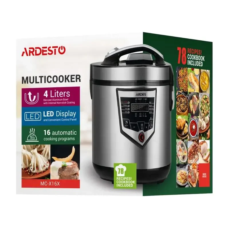 Multicooker Ardesto MC-X16X, Stainless Steel 4