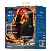Casti SVEN AP-G988MV, Black/Red 4