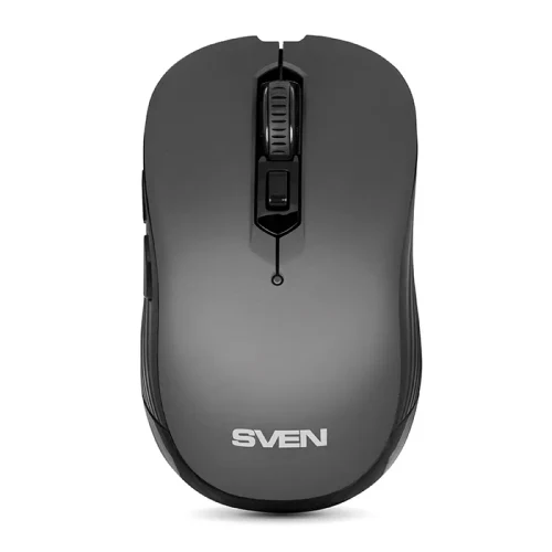 SVEN RX-560SW Wireless, Optical Mouse, 2.4GHz, Nano Receiver, 800/1200/1600dpi, 5+1(scroll wheel) Silent buttons, Switching DPI modes, Rubber scroll wheel, Gray