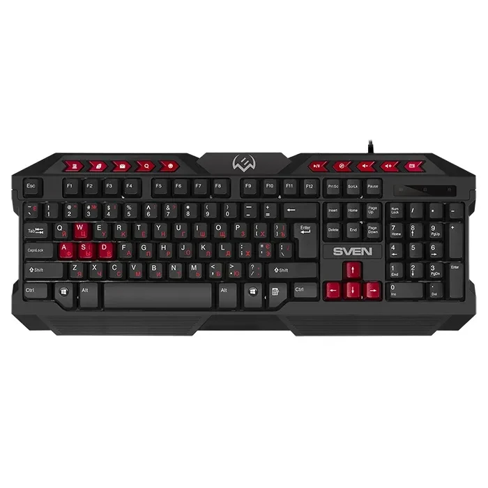 SVEN GS-9200 Gaming Set, Keyboard+Mouse+MousePad, keys 14 keys, 10 Fn-keys, mouse 5+1(800-2400 DPI) , USB, Black, Rus/Ukr/Eng 2