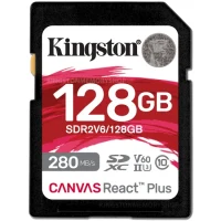 Card de memorie SD 128GB V60 Kingston Canvas React Plus, 280MB/s, UHS-II 2