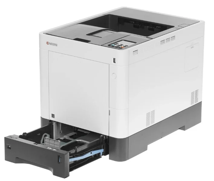 Ecosys P6230cdn, Colour, Duplex, A4, 30/30pm, 600 dpi multibit, 2-line LCD, with starter toners, USB 2.0, Gigabit LAN 3