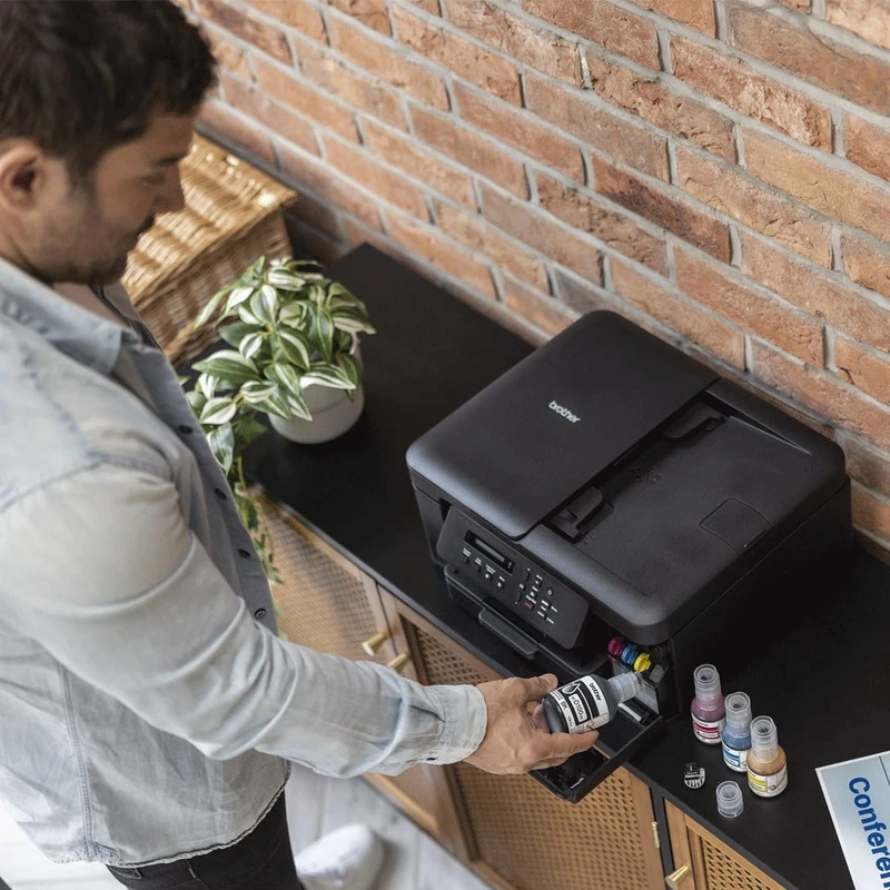 MFP Brother DCP-T730DW Ink Tank, A4, 16/15.5 ipm, Duplex, ADF, Wi-Fi, USB 2.0, Ink starter 15000/5000 pag. Ink Tank: BTD100BK/C/M/Y 4